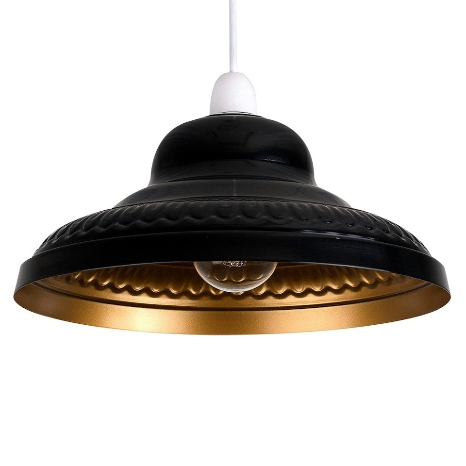image 1 of ValueLights Delta Black Ceiling Pendant Shade