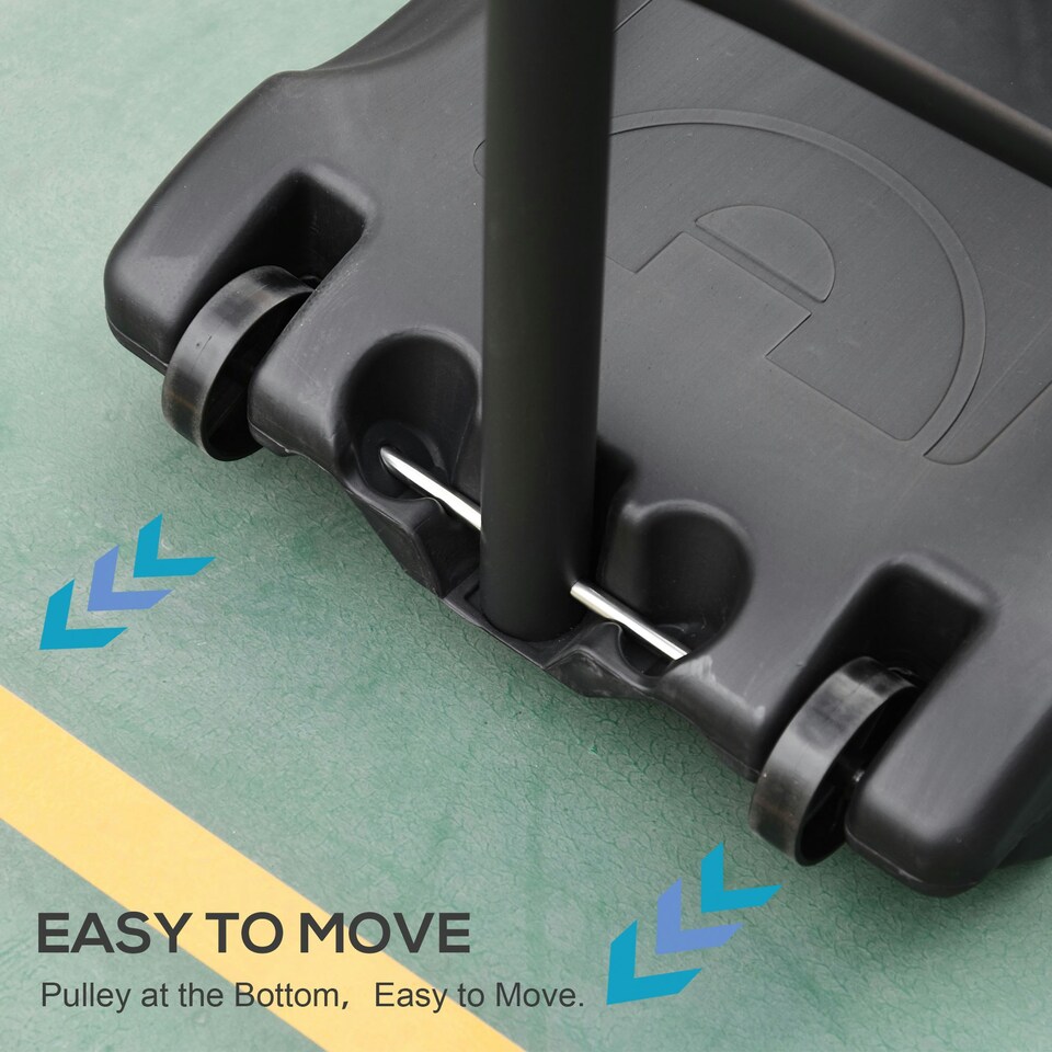 image 1 of 94-123cm HOMCOM Basketball Stand, Adjustable Hoop for Adults