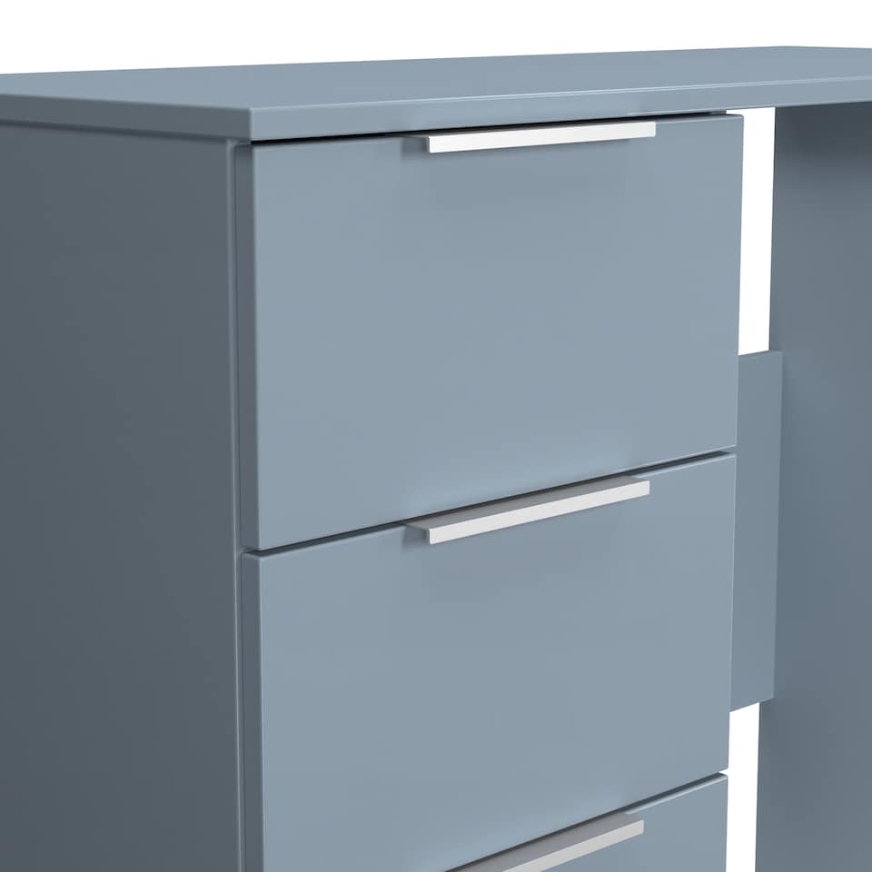 image 1 of Dover 3 Drawer Vanity in Denim Blue (Ready Assembled) | Blue | Denim Blue