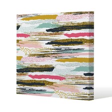 Coloured Stripes & Spots (Canvas Print) 46 x 46 x 4cm