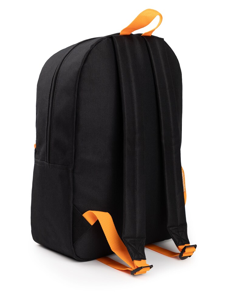 image 1 of Naruto Shippuden Boys Backpack | Black & Orange Rucksack with Adjustable Straps | Uzumaki Hokage Practical & Organised Luggage Sports School Bag For Kids | Anime Series Merchandise Gift | Black | Black