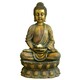 image 1 of Primrose Golden Buddha Water Feature Lights & Spinning Ball Gold 93cm