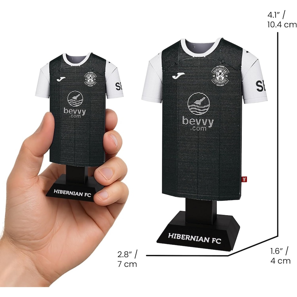 image 1 of RadStuff Metal Alloy Football Shirt - Hibernian FC 2025/26 Metal Home Kit