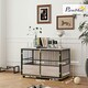 image 3 of PawHut 100cm Dog Crate Furniture Dog Cage End Table Indoor w/ Doors, Cushion