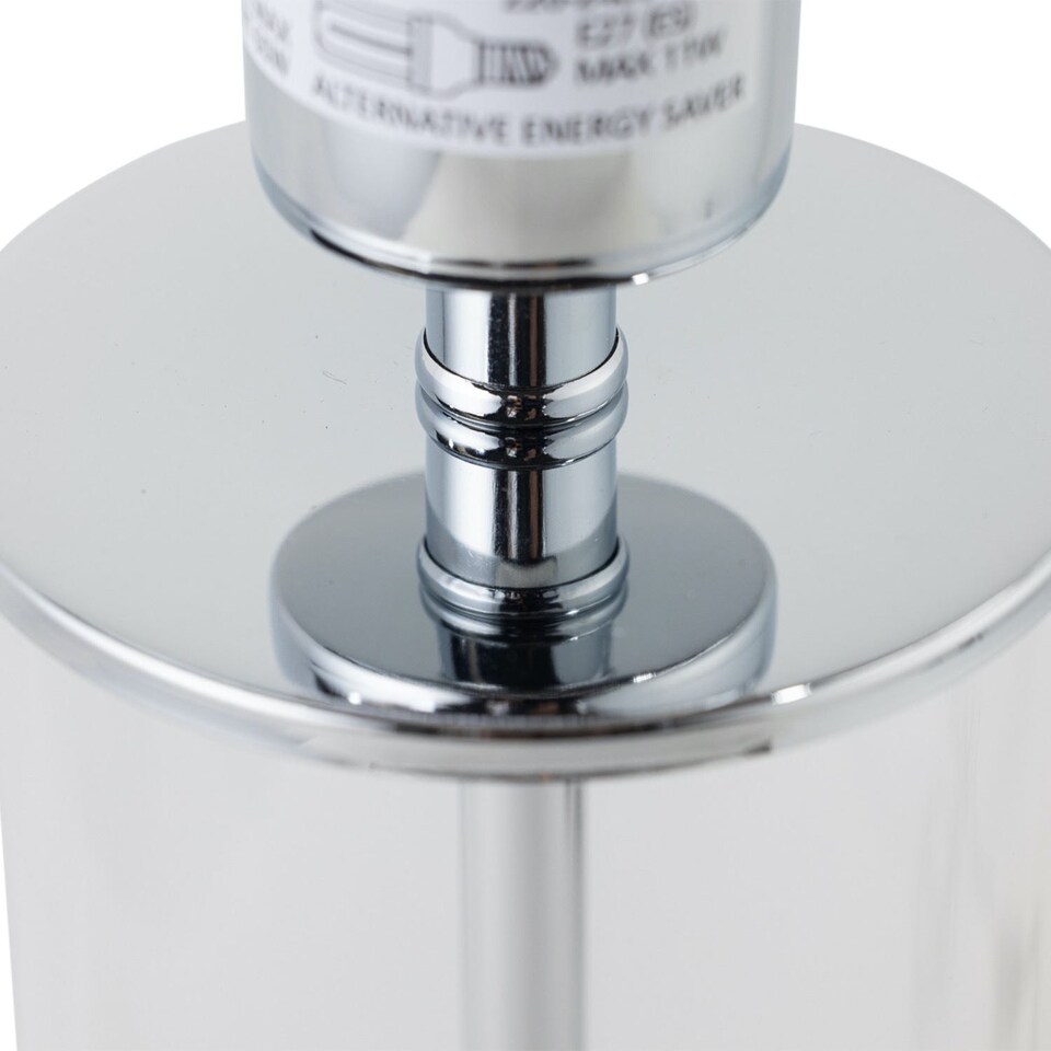 image 1 of Set of 2 Aura - Chrome Table Lamps with Safari Velvet Shades | Chrome | Multi | Large | 2