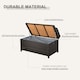 image 5 of Outsunny Rattan Outdoor Storage Bench with Aluminium Frame, Mixed Brown