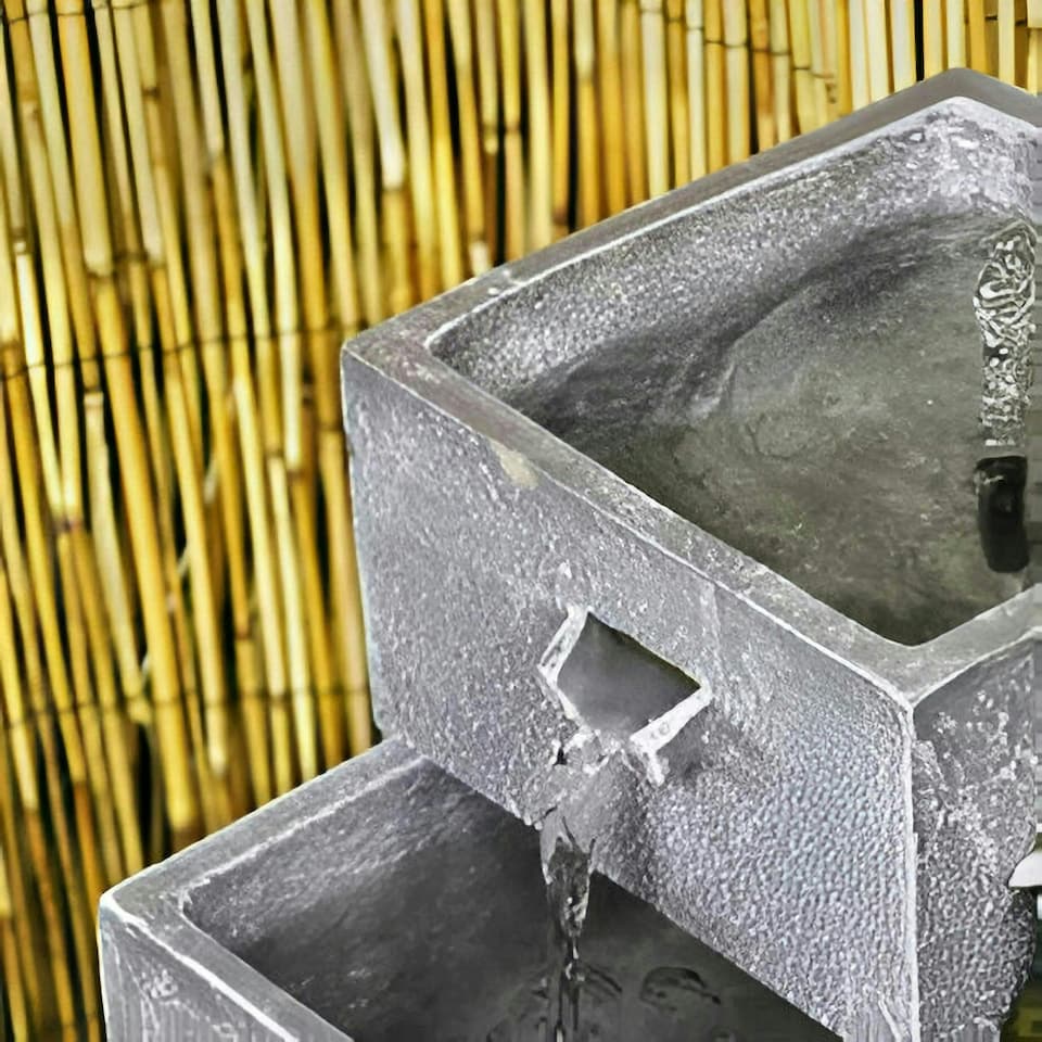 image 1 of Primrose Perth Solar 4 Tier Herb Planter Cascading Water Feature 42cm