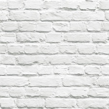 Muriva Brick Wallpaper - White - 10m x 52cm | White
