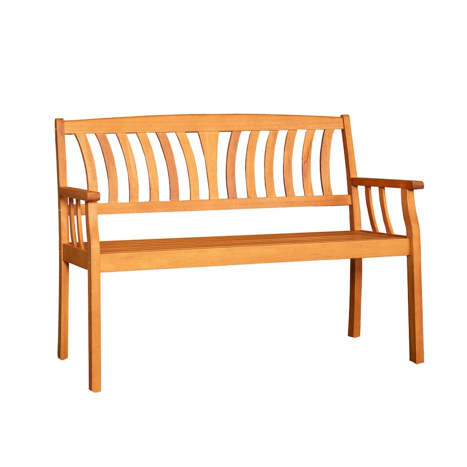 image 1 of Kapalua 2 Seater Outdoor Wooden Garden Bench | Brown | Brown