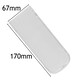 image 2 of SPARES2GO Universal Cooker Hood Vent Extractor Light Diffuser / Lens Cover Plate (170mm x 67mm)