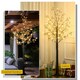 image 6 of HOMCOM 6ft Artificial Tree with Warm White LED Lights, Baby Breath Flowers