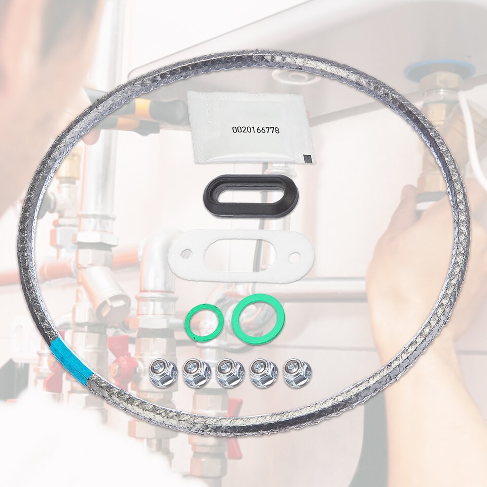 image 1 of SPARES2GO Boiler Burner Seal Gasket Kit for Vaillant ecoMAX ecoTEC Pro Plus VU VUW Heat Exchanger Door Sealing Set (0020025929)