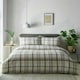 image 4 of Portfolio Home Prague Checkered Bedding Duvet Cover Set | Cream | Double