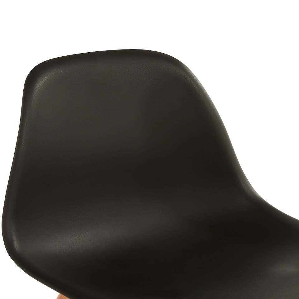 image 1 of Interiors by Premier Black Chair With Beach Wood Legs, Effortless Cleaning Small Chair, Easy to Adjust Bedroom chair