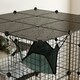 image 9 of PawHut DIY 4 Tier Cat Cage Indoor with Hammock, Ramps, Doors, for 1-3 Cats