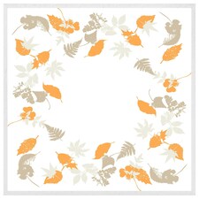 Orange & grey autumn leaves (Picture Frame) White | XS