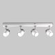 image 3 of ValueLights Rosie 4 Way Gloss White Straight Bar Ceiling Spotlight