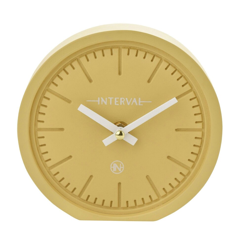 image 1 of Interval Minimalist Desk Clock 15cm - Yellow Yellow
