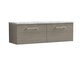 image 1 of Level 1200mm Wall Hung 2 Drawer Unit & Laminate Worktop - Solace Oak