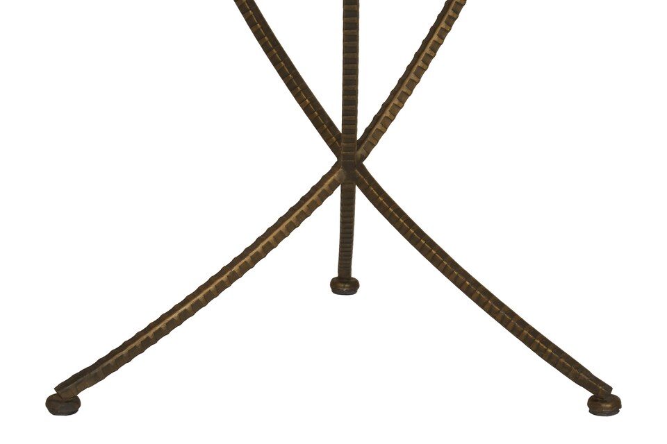 image 1 of Elm Small Side Table,Brass Finished Table by Couch,Wooden End Side Table For Outdoor Patio,Settee Side Table | Brown
