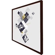 Geometric squares & leaves (Picture Frame) Brown | M