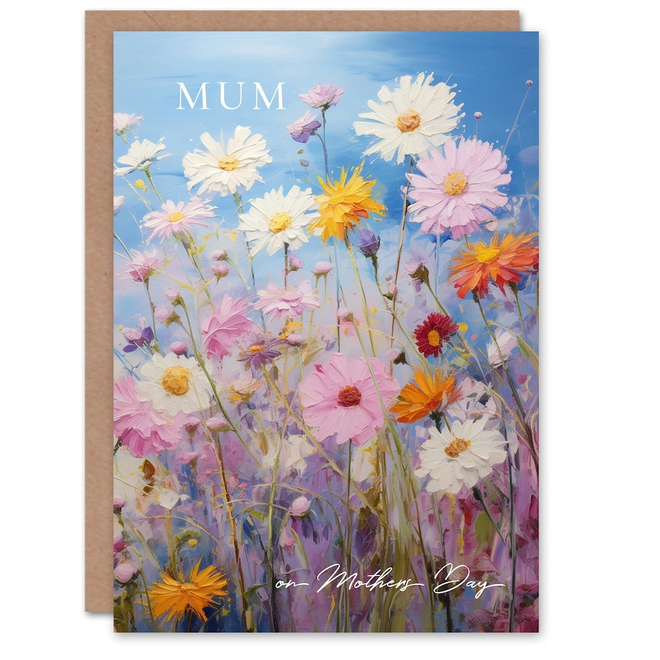 image 1 of Mothers Day Card Field Wildflowers Floral Mum Card