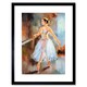 image 1 of Ballerina Ballet Dance Studio Barre Painting 9x7" Black Framed Wall Art Print