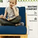image 3 of Outsunny 2 Seat Pallet Cushions 20cm Thick Outdoor Seat Pads, Charcoal Grey 