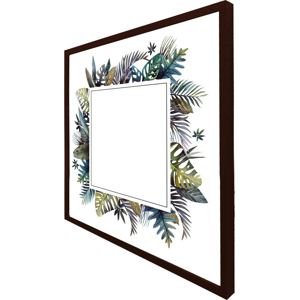 image 1 of Square tropical border (Picture Frame) Grey | L