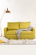 image 5 of Omari 2-Seater Fabric Pull-Out Loveseat Sleeper Sofa - Lime Green | Yellow | Lime Yellow | Two Seater | 1