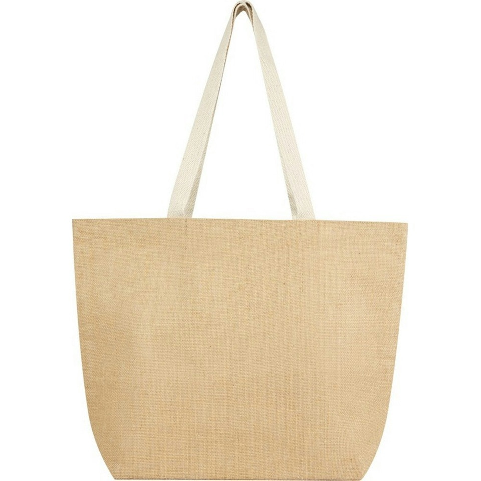 image 1 of Juta Laminate Jute 7L Tote Bag - Natural/White - 35cm x 48cm Brown
