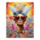 image 3 of Colourful Magnificent Maximalist Portrait Modern Black Framed Wall Art Print A4
