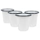 image 1 of Argon Tableware White Enamel Tumblers - 300ml - Blue - Pack of 3 Blue
