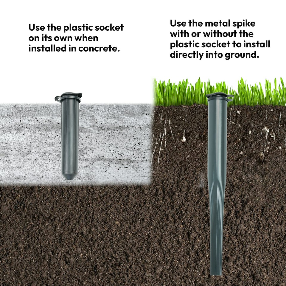image 1 of KCT Rotary Airer Ground Spike Kit - 32/40mm | Green