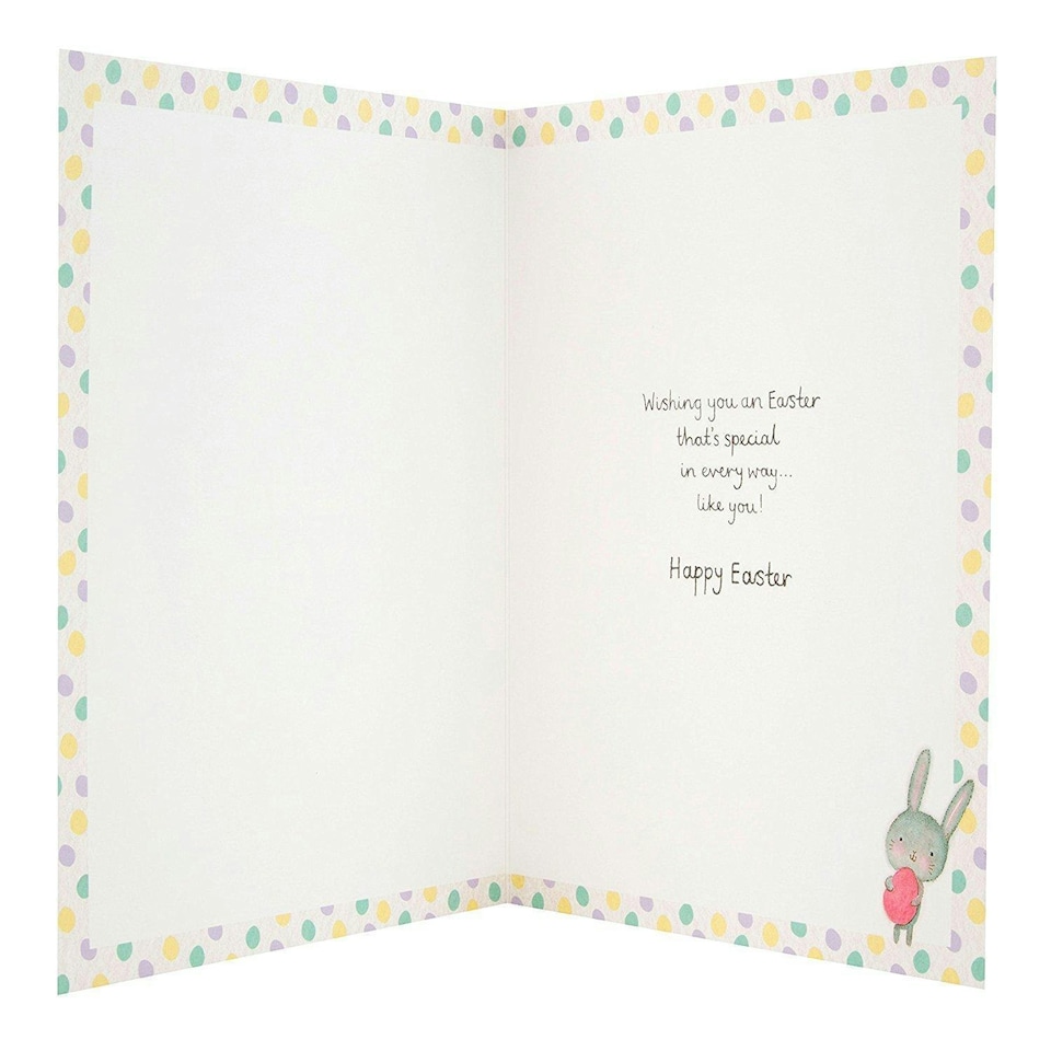 image 1 of Hallmark Cute Bunny Easter Card 'Just For Her' - New Medium