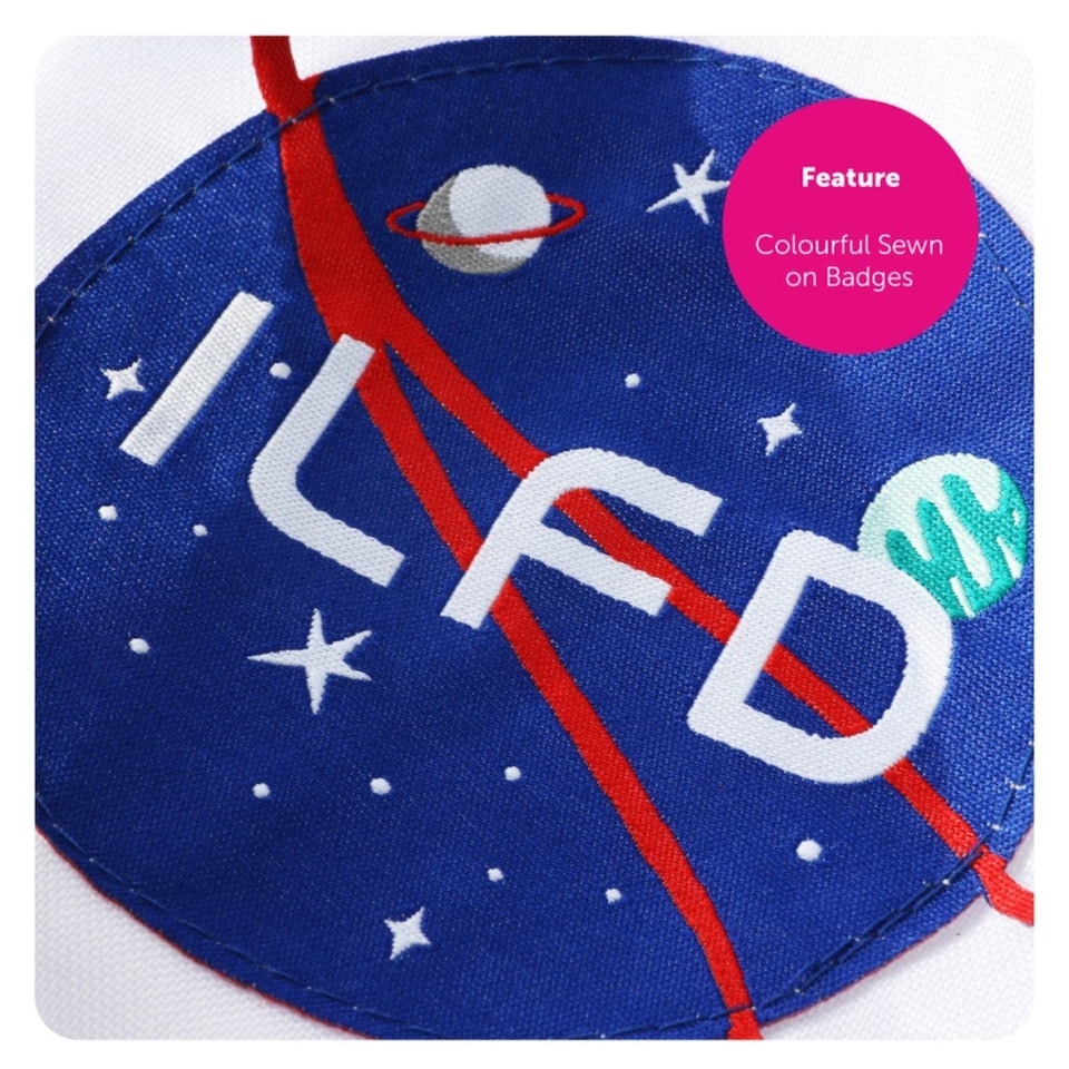 image 1 of Astronaut Costume & American Flag White | L