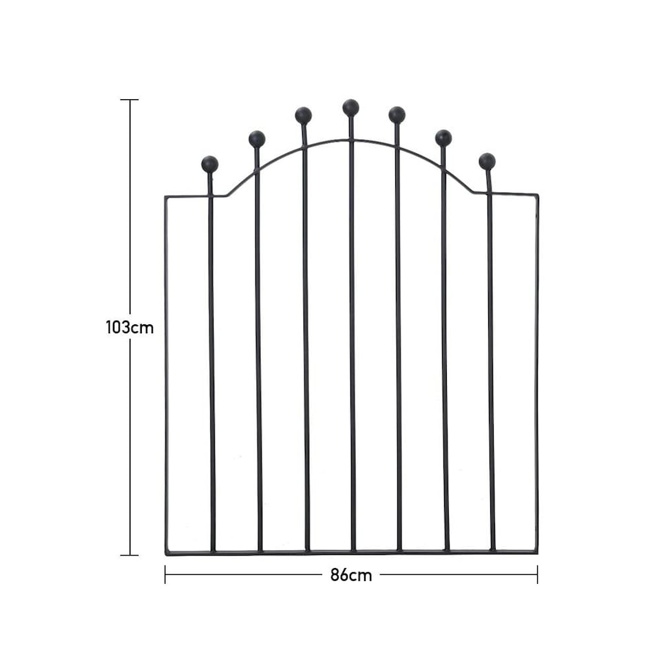 image 1 of Living and Home Modern Metal Garden Gate Fence Gate - Black