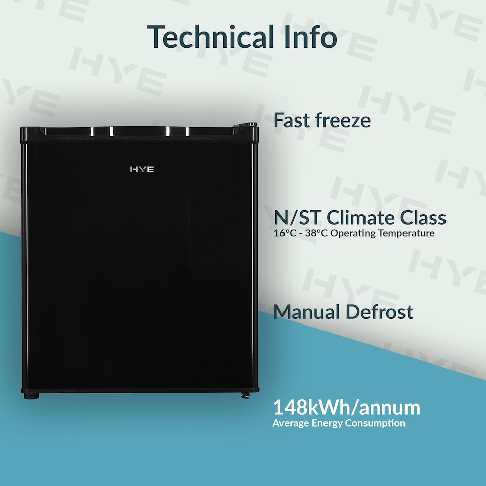 image 1 of HYE Small Mini Freezer Table Top, 34L, Black - RF01MBFR34B01