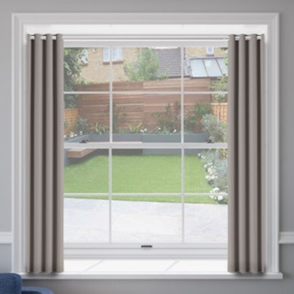 image 1 of 19 - 22mm Silver Extendable No Drill Eyelet Metal Curtain Pole 100 - 150cm Silver | Silver