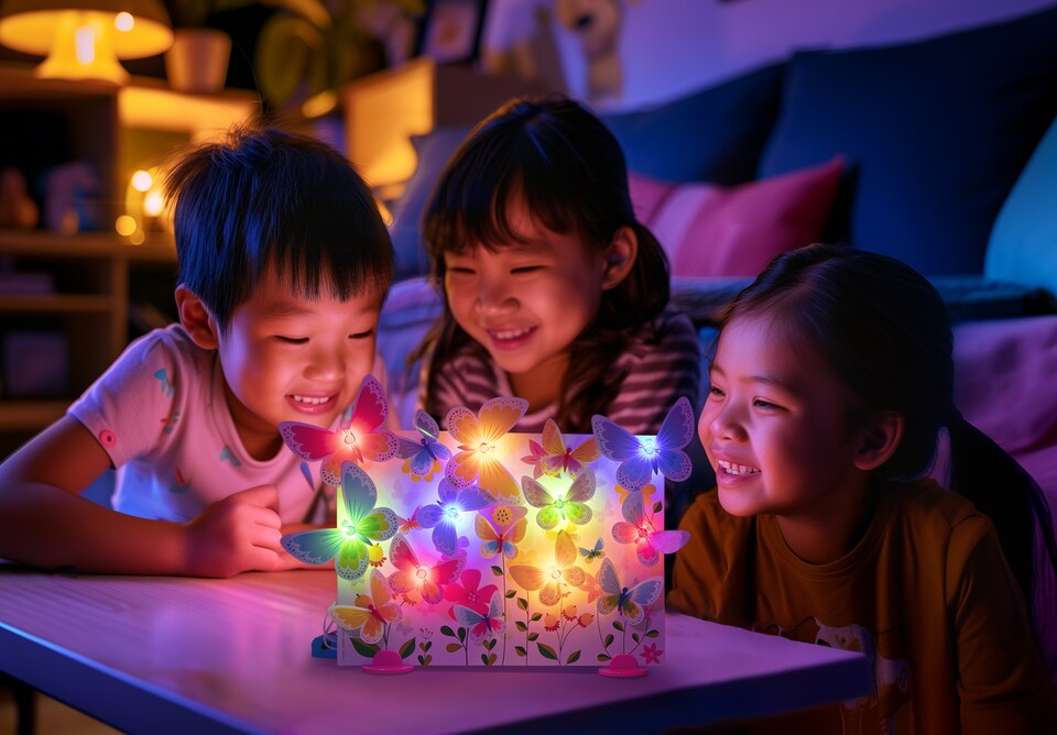 image 1 of Kidzmaker - Glow 3D Butterfly Canvas