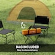 image 5 of Outsunny Camping Tent for 2 Person Dome Tent w/ Storage Pocket | Orange