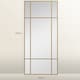 image 5 of HOMCOM Rectangle Wall Mirror, 110  50cm Window Style Vanity Mirror with Metal Frame, Vertical or Horizontal Hanging for Living Room, Bedroom, Entryway, Gold Tone