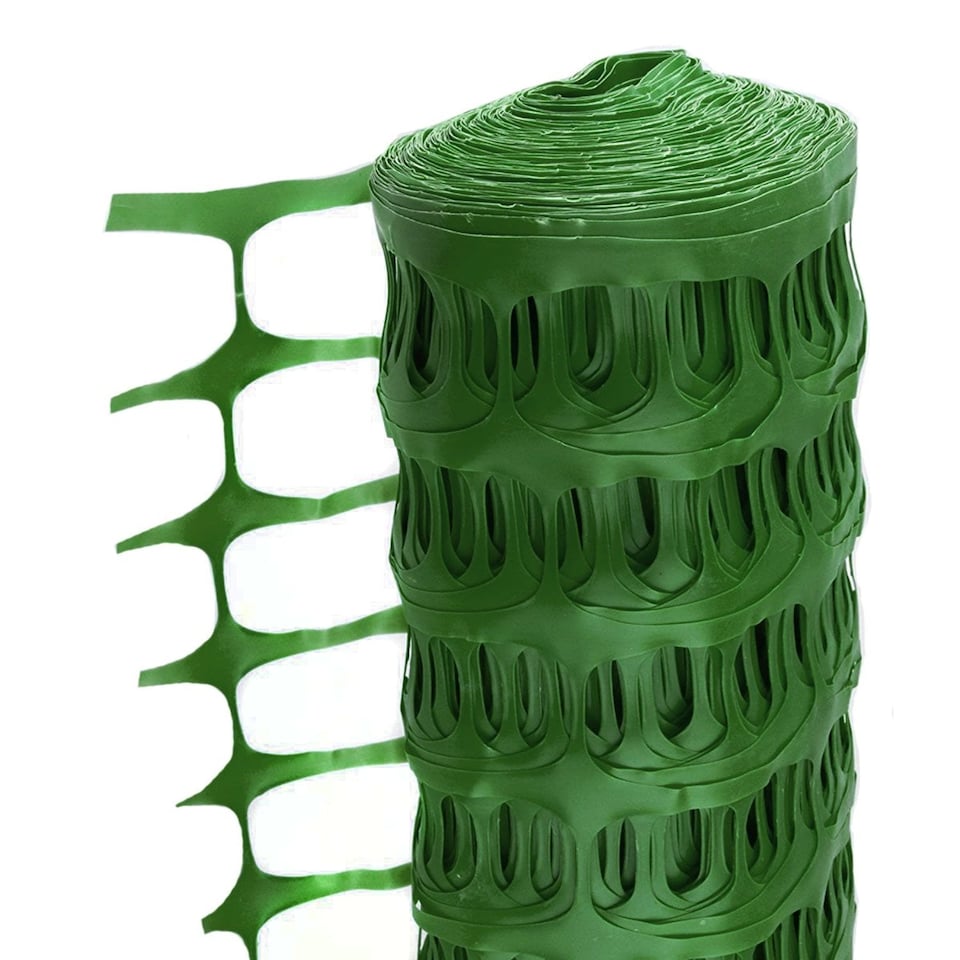 image 1 of Heavy Duty Green Safety Barrier Mesh Fencing 1mtr x 50mtr | Green | 1