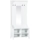 image 1 of HOMCOM Hallway Furniture Set Shoe Bench Storage Mirror Cabinet Hooks