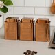 image 1 of Chai Set of 3 Copper Finish Storage Canisters Gold