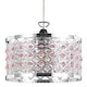 image 1 of Modern Sparkly Ceiling Pendant Light Shade with Clear and Pink Beads | Pink