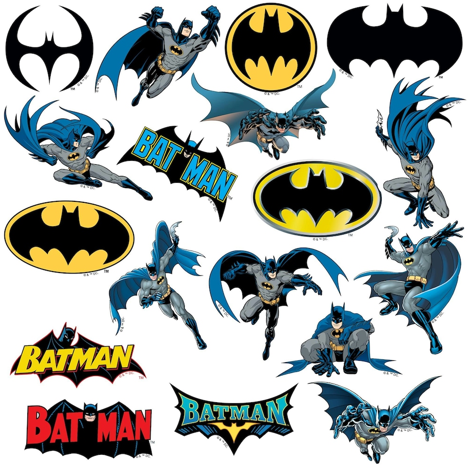 image 1 of Batman Deluxe Poses Stickers (Pack of 50) - Multicoloured - One Size
