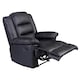 image 3 of Loxley Bonded Leather Manual Recliner Armchair Sofa Home Lounge Chair (Black)