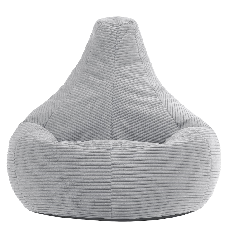image 1 of icon Gaming Bean Bag Recliner Jumbo Cord Grey