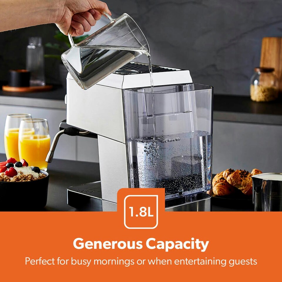 image 1 of GEEPAS 1140W Espresso & Cappuccino Coffee Machine & Conical Burr Coffee Grinder Combo Set